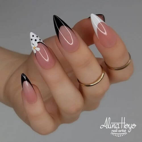 Black And White Nail Designs for Spring