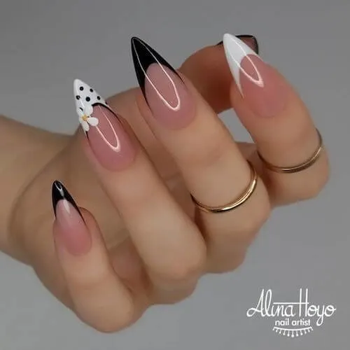 Black And White Nail Designs for Spring