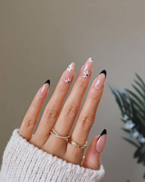 Black And White Nail Designs for Spring
