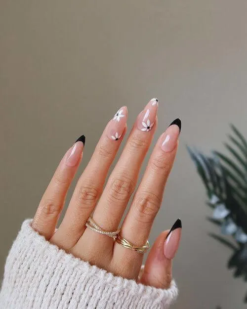 Black And White Nail Designs for Spring