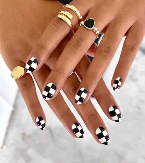 Black And White Nail Designs for Spring