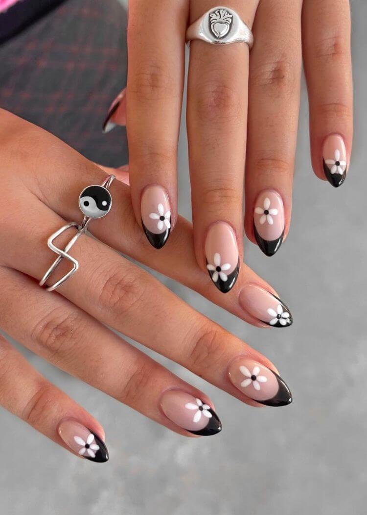 black spring nail designs ideas