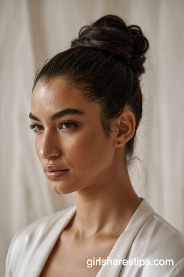 Sleek High Top Knot Bun