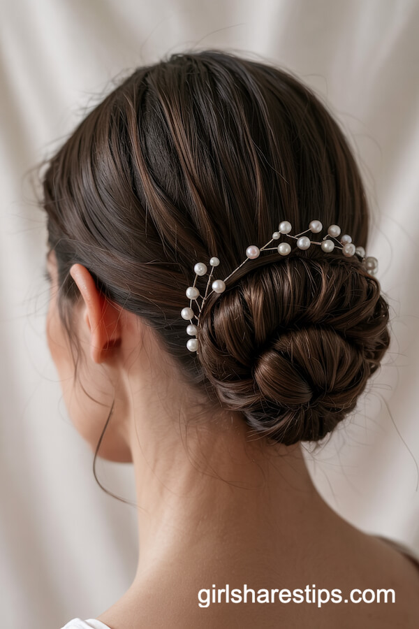 High Sleek Pearl Bun