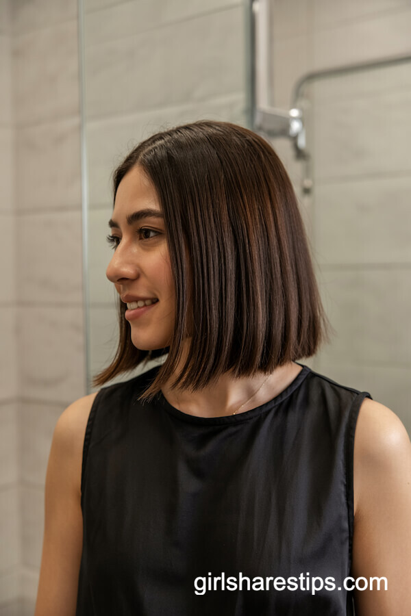 Sleek Straight Middle Part Lob