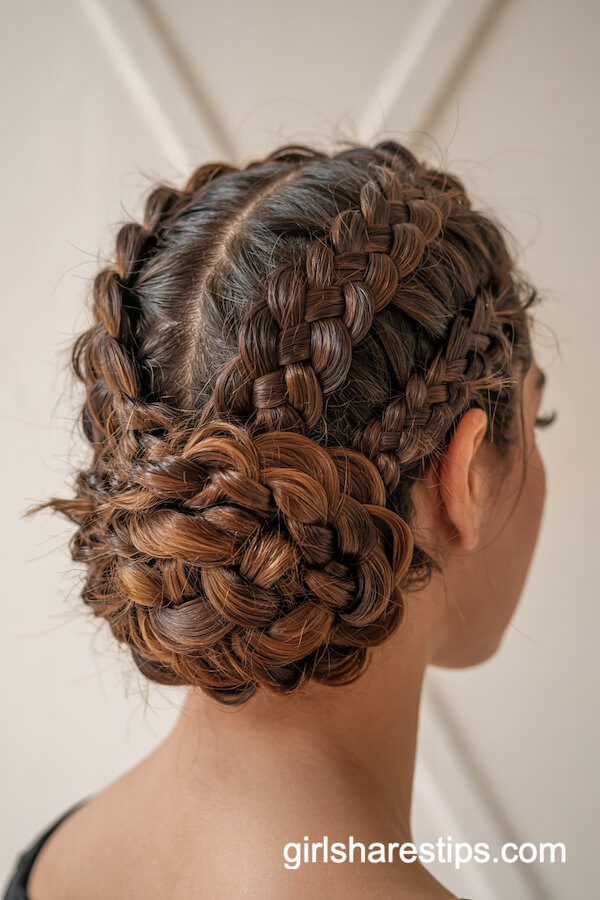 Textured Low Braided Bun