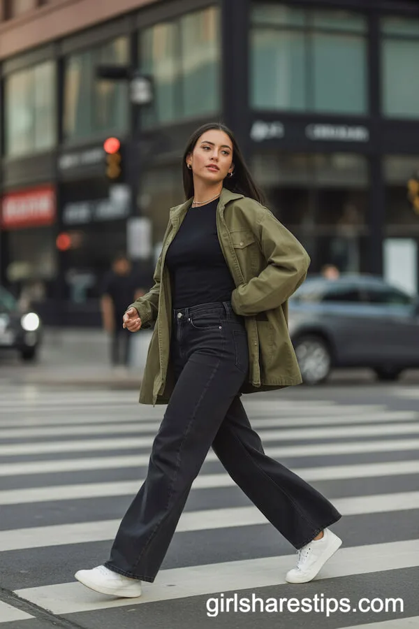 Utility Jacket and Sneakers for Effortless Urban Outfits