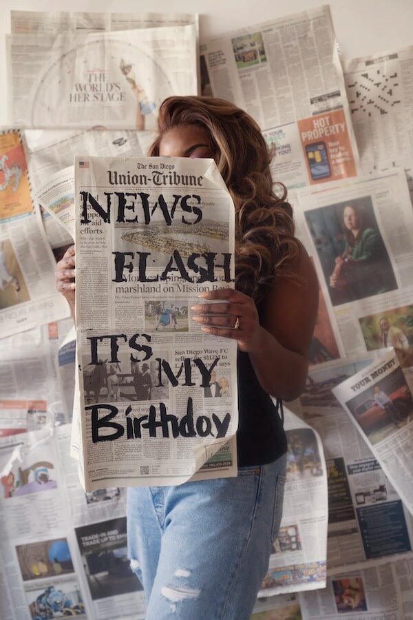 Laidback Newspaper Birthday Photoshoot