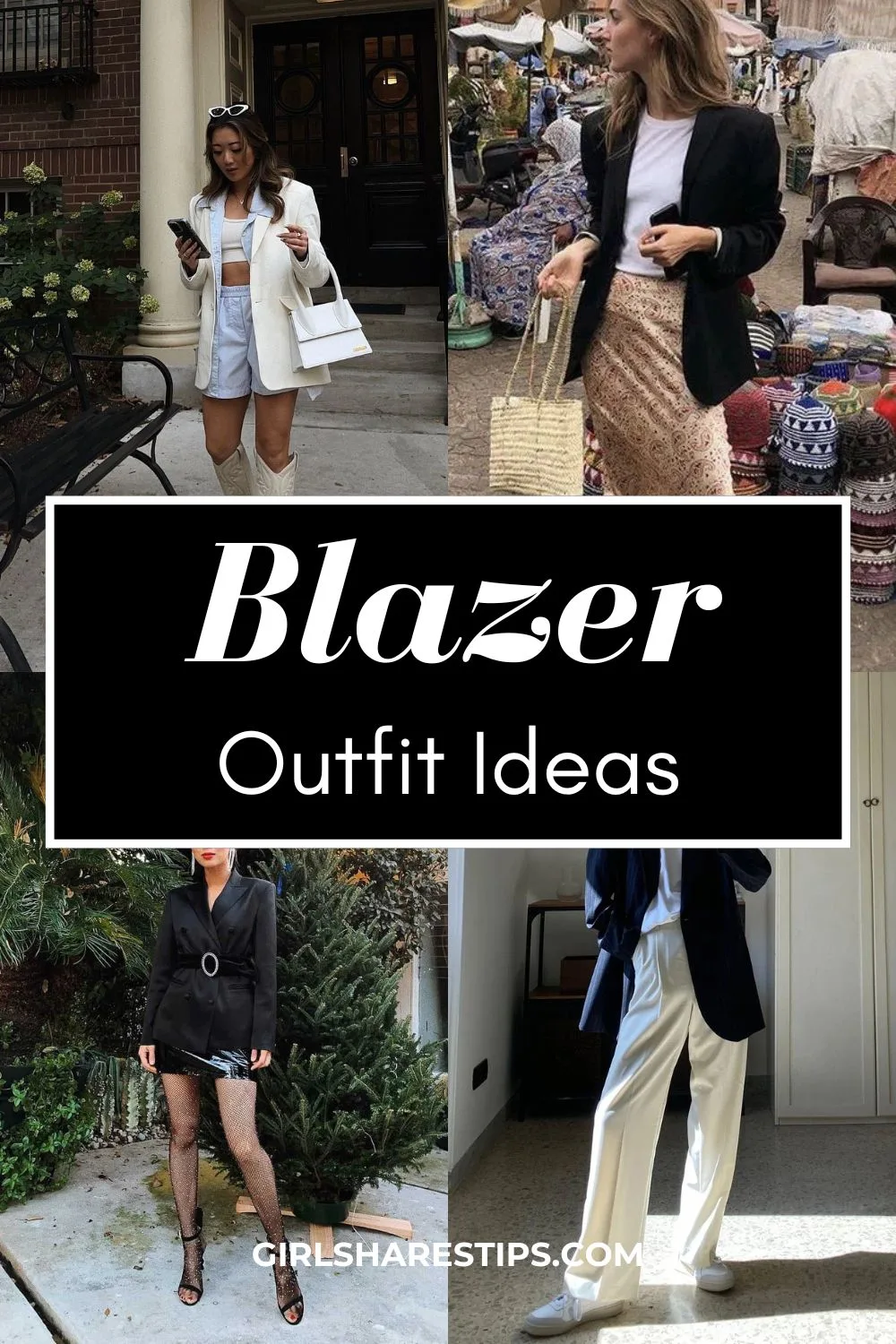 blazer outfit ideas for women collage