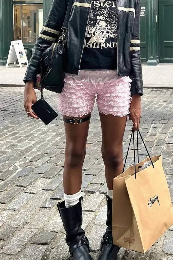 bloomer shorts outfit