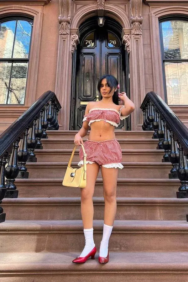 bloomer shorts outfit