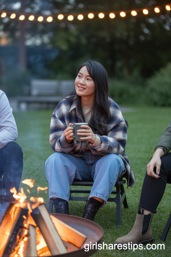 Blue Baggy Jeans with Oversized Plaid Flannel Shirt and Boots