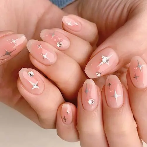 blush nail designs