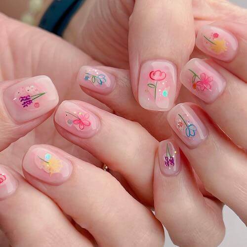 blush nail designs