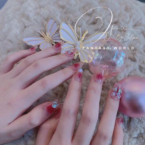 blush nail designs