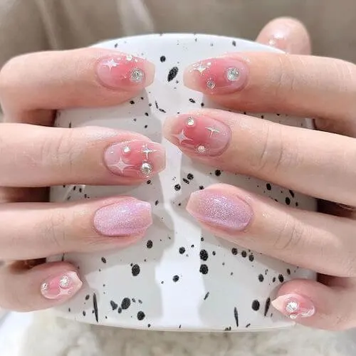 blush nail designs