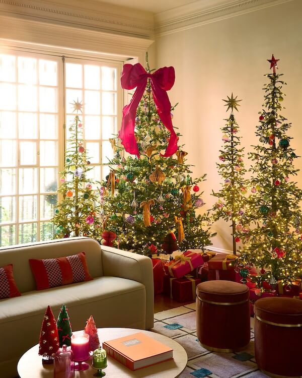 Oversized Satin Bow Christmas Tree