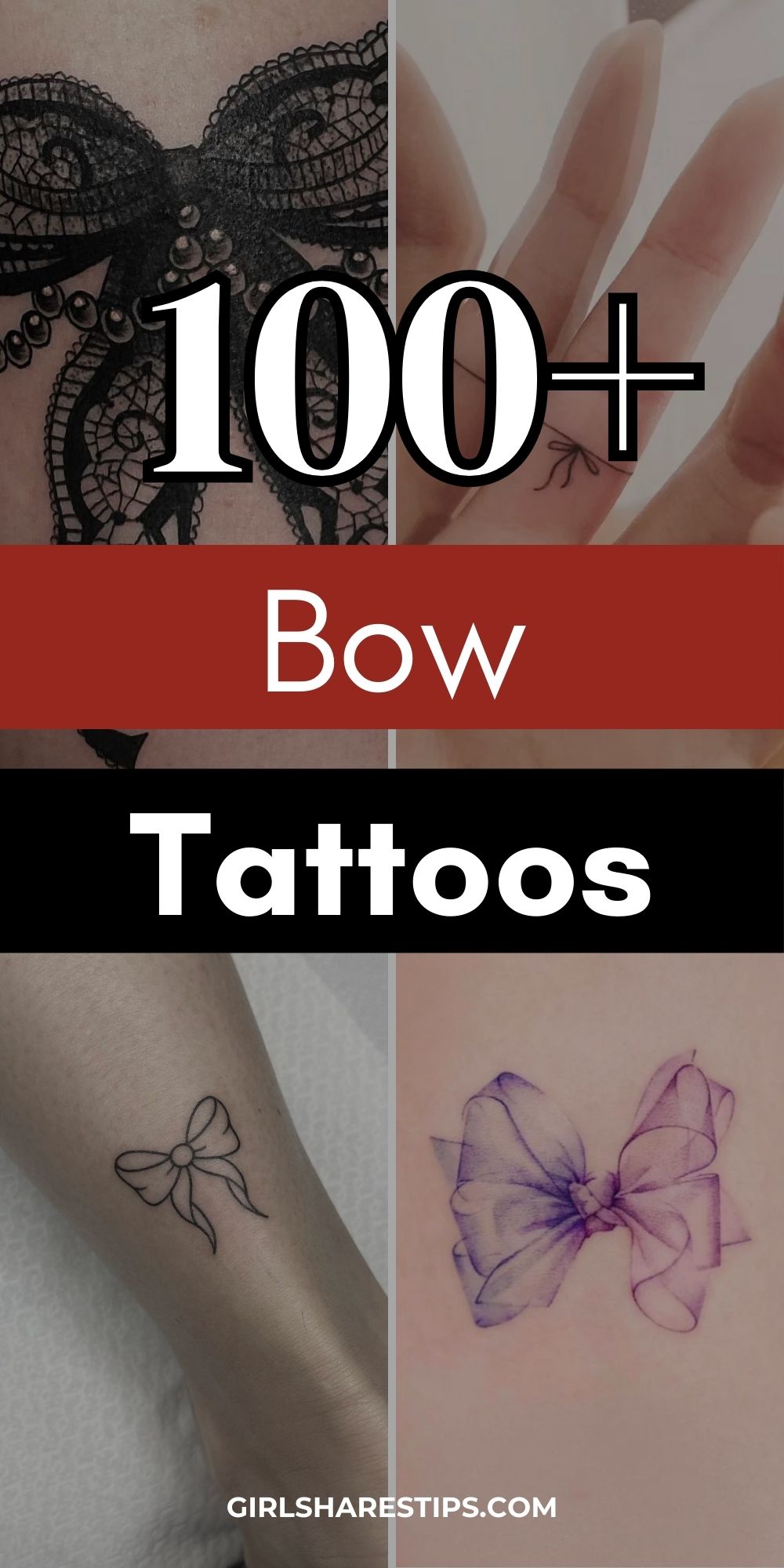 bow tattoo ideas collage
