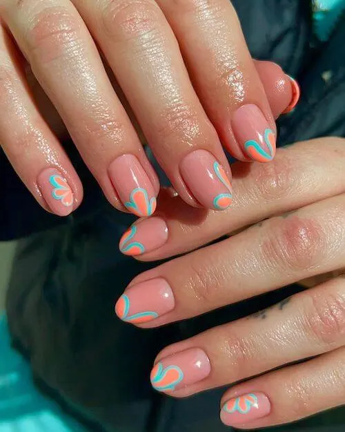 bright summer nails