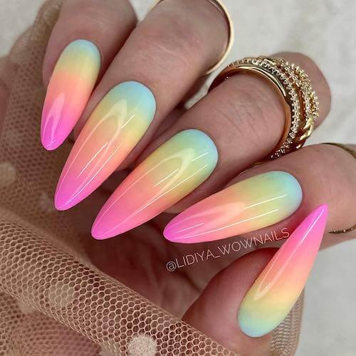 Top 10 Bright-Colored Summer Nail Art 2022 Ideas and Trends (50 Photos)