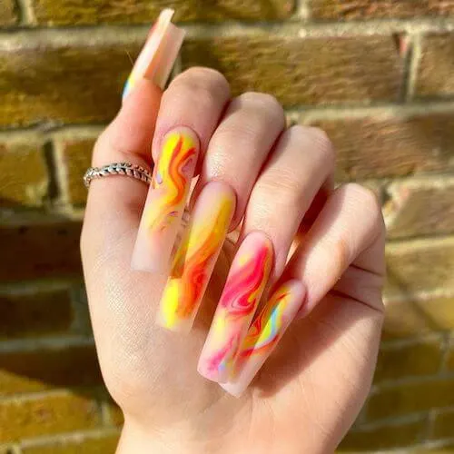 bright summer nails