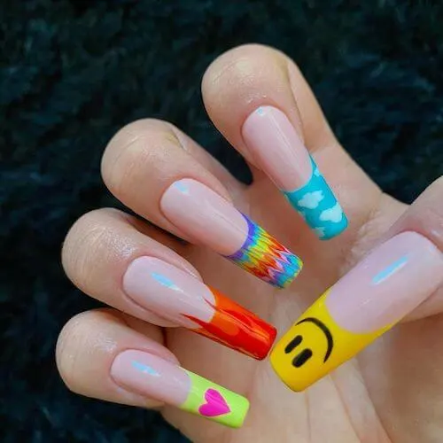 bright summer nails