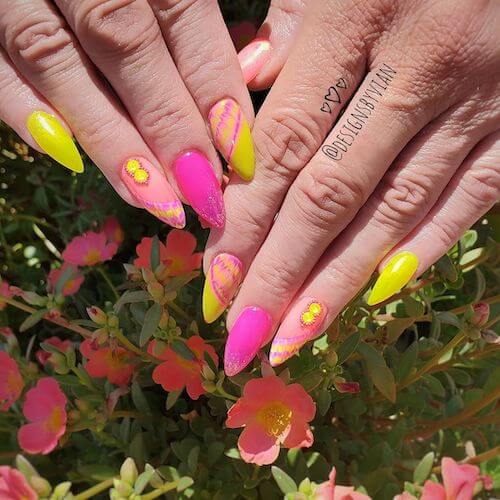 bright summer nails