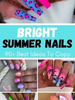 bright summer nails designs collage