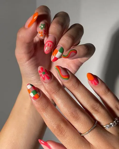 bright summer nails