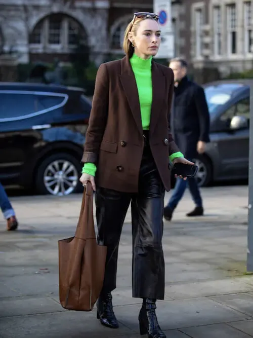 brown blazer outfits