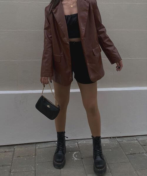brown blazer outfits