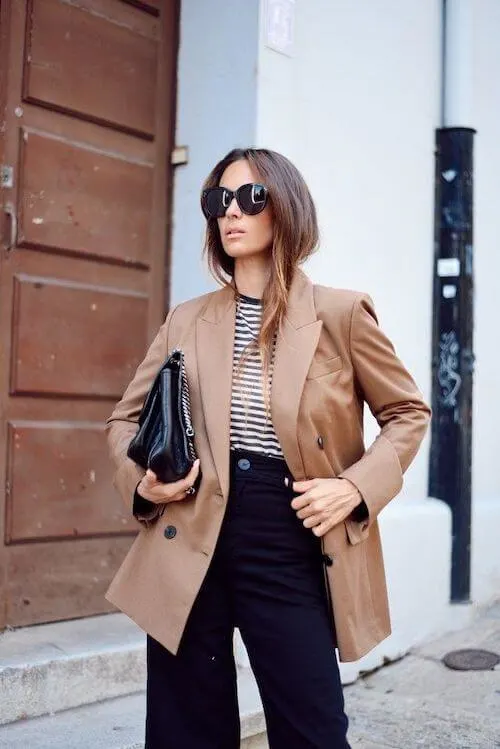 brown blazer outfits