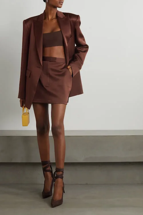 brown blazer outfits