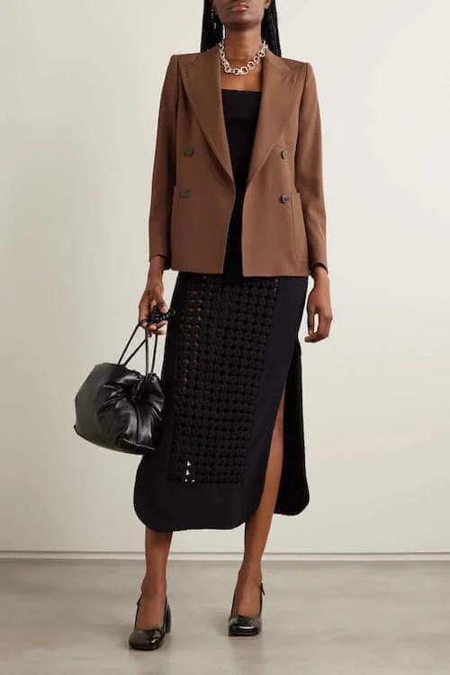 brown blazer outfits