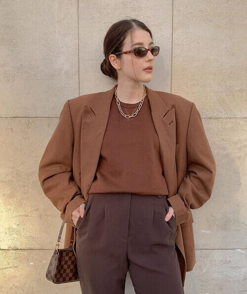 brown blazer outfits