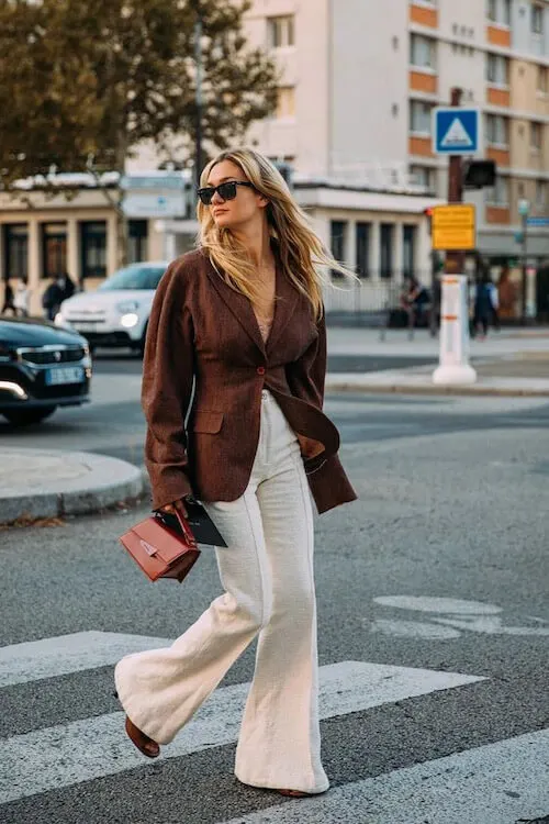 brown blazer outfits