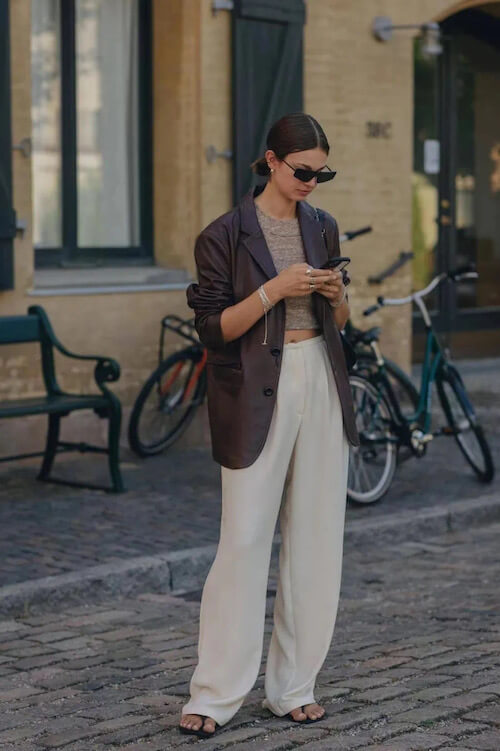 brown blazer outfits