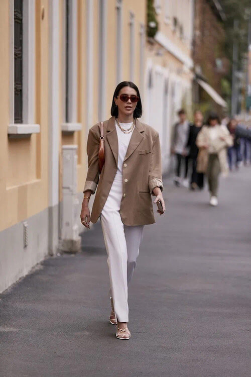 brown blazer outfits