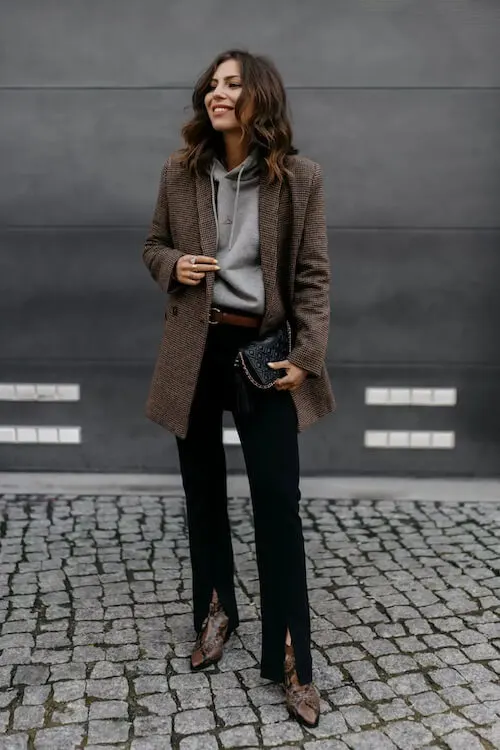 brown blazer outfits