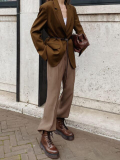 brown blazer outfits ideas