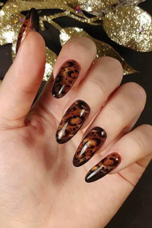 Tortoiseshell Cat Eye Nails