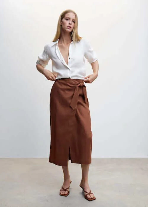 brown skirt outfits