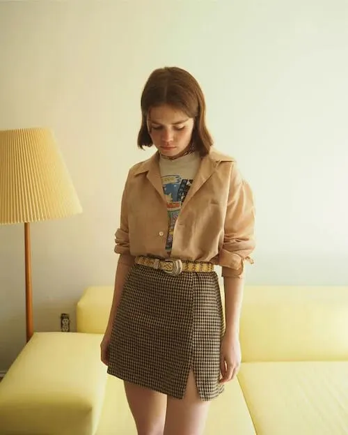 brown skirt outfits