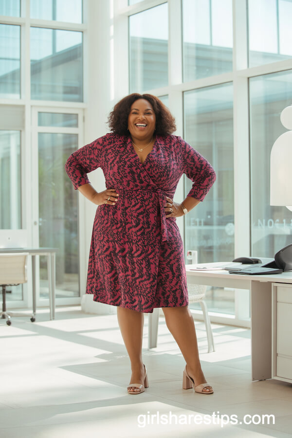 Bold Patterned Wrap Dress