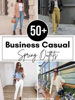 business casual spring work outfits collage