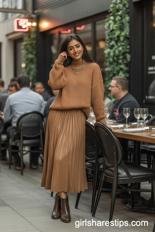 Knit Sweater & Skirt Set