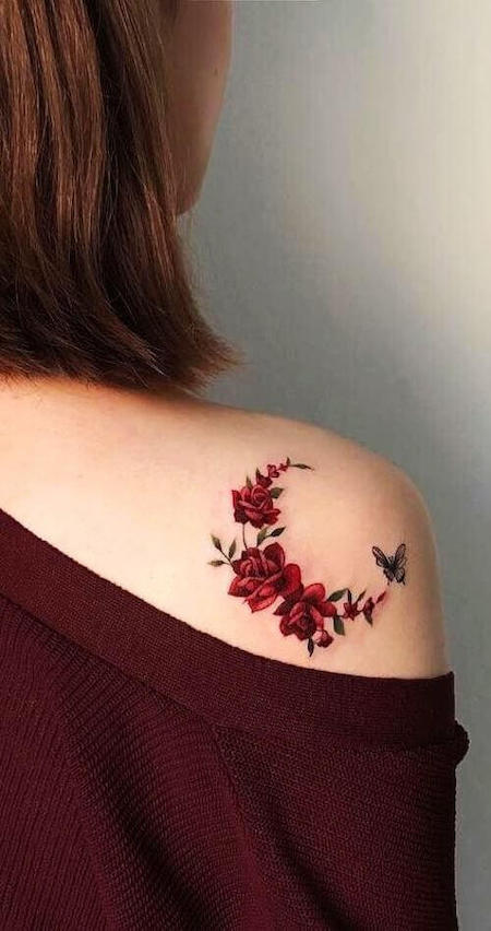 red butterfly on neck tattooTikTok Search