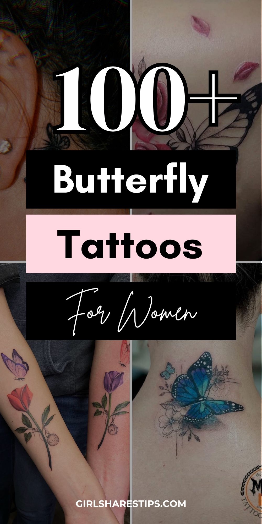 butterfly tattoos collage