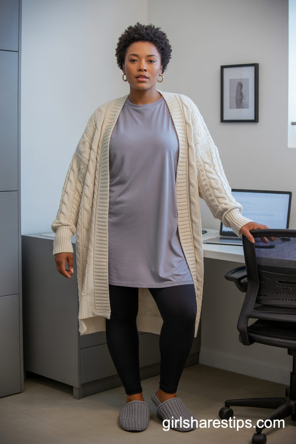 Cable-Knit Cream Cardigan For Cozy Work-From-Home Days