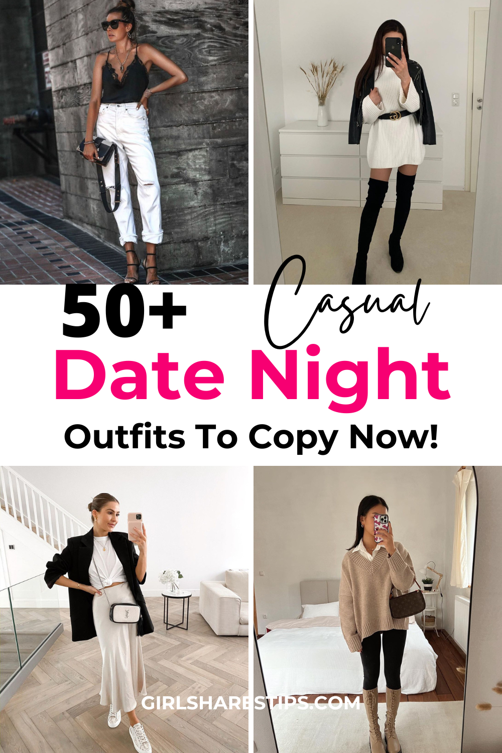 casual date night outfit ideas collage